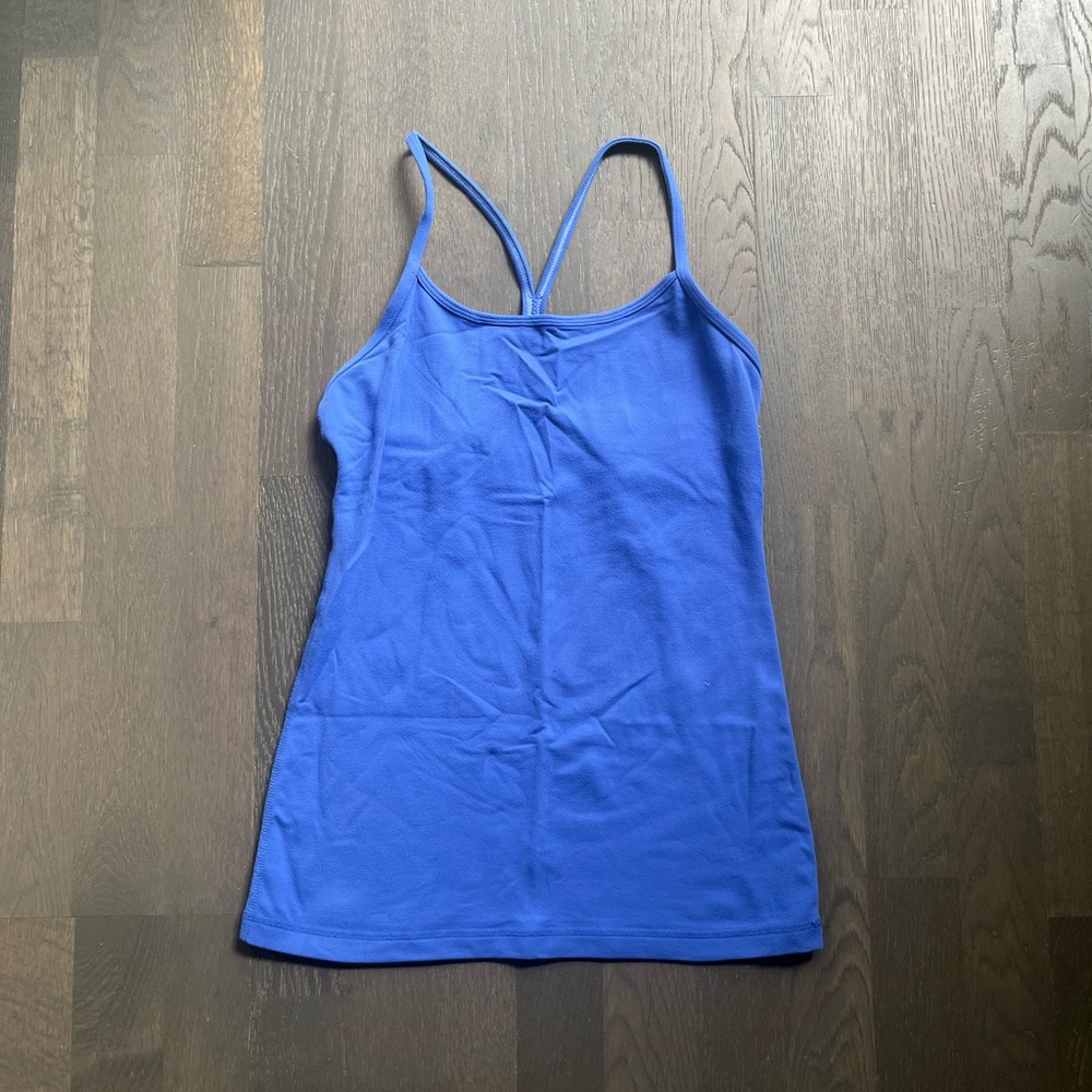 Lululemon full length flow Y tank in royal blue